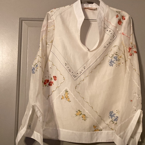 TORY BURCH| HANDKERCHIEF EMBROIDERED TUNIC | AFTERNOON TEA RSVD| SZ 2 - Picture 3 of 13